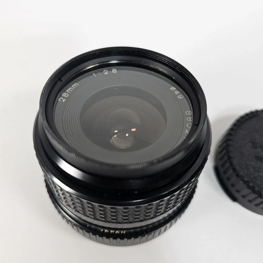 Tokina 28mm 1:2.8 Camera Lens Sakar Aux. Wide Lens Ser VII Japan Tiffen 49mm Set